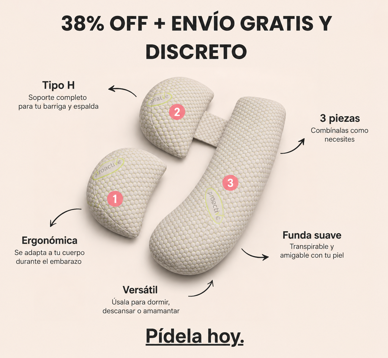 Almohada maternal uso